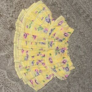 LOVE SHACK FANCY skirt yellow with flowers